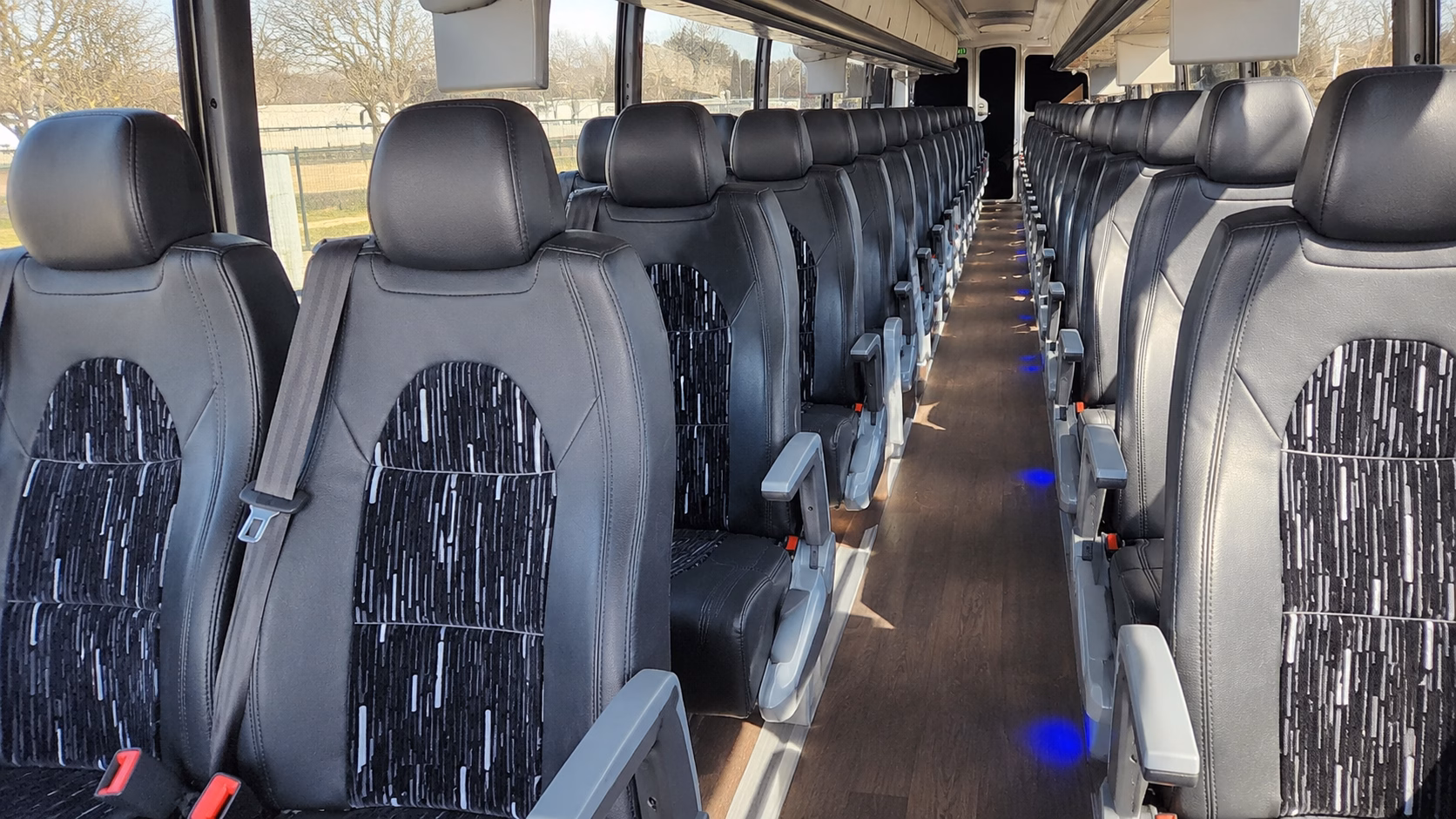 topeka charter bus interior